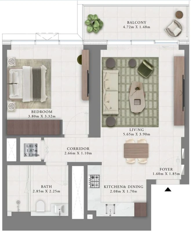 1 спальня · от 68,47 м² · ориентир от 1 797 888 AED