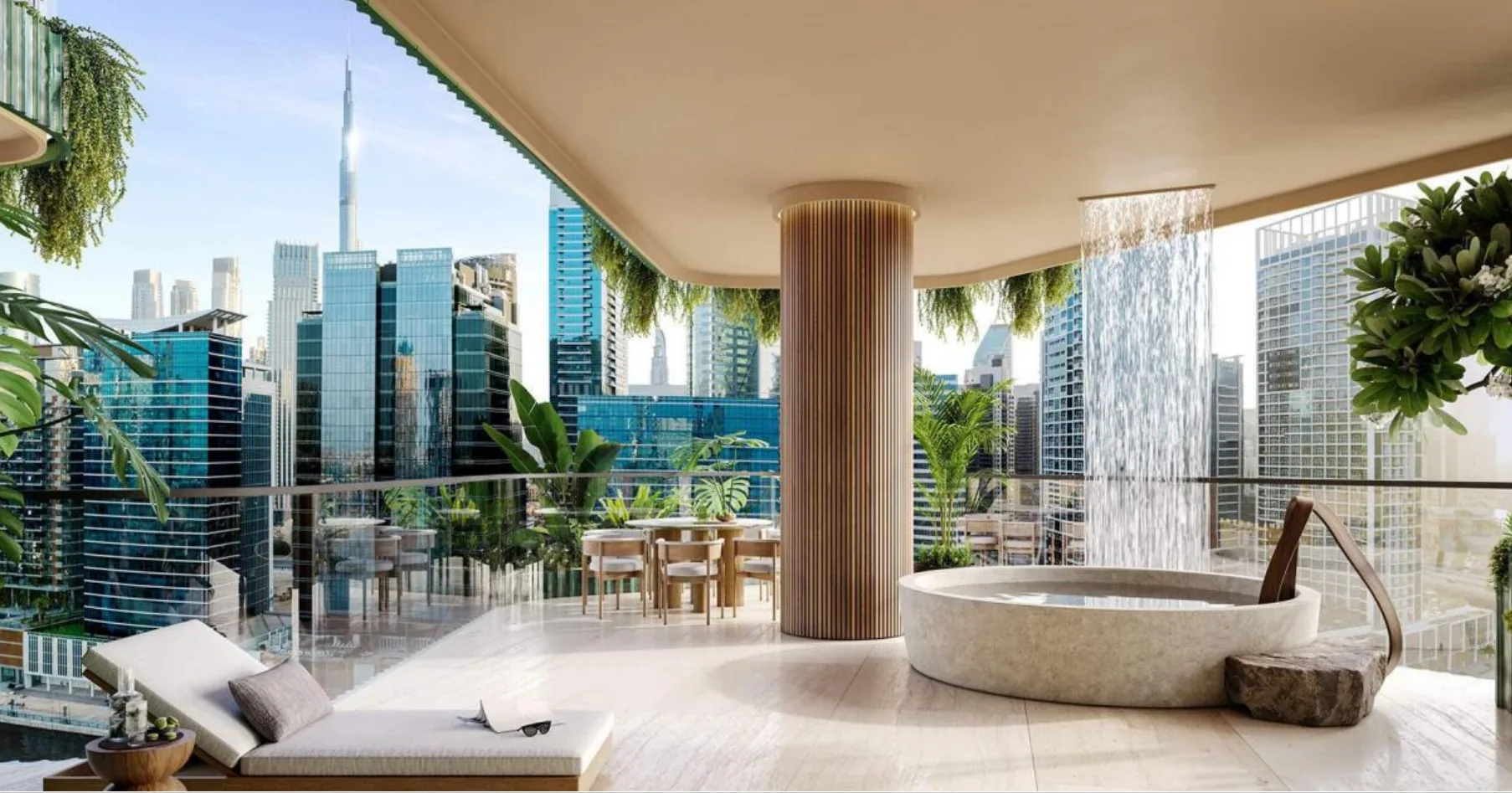 EYWA bath with skyline view