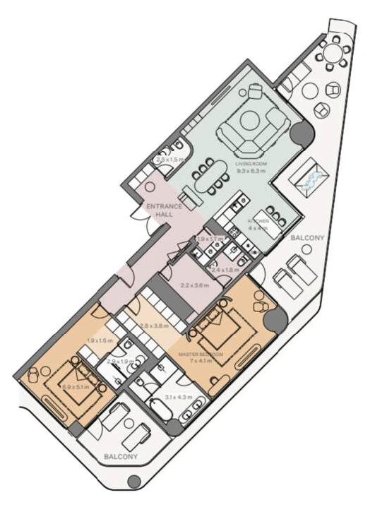 3 спальни · от 476,69 м² · от 29,4 млн AED