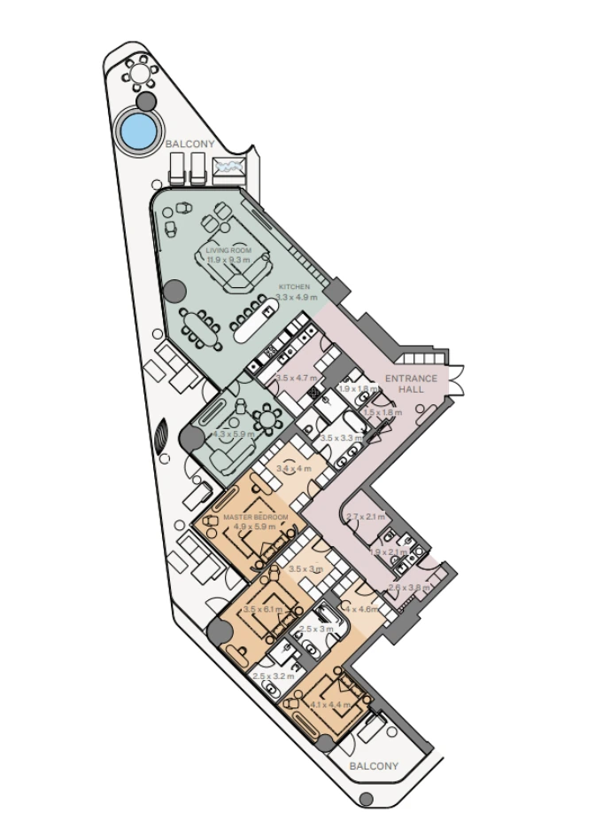 4 спальни · 591,05 м² · от 41,6 млн AED