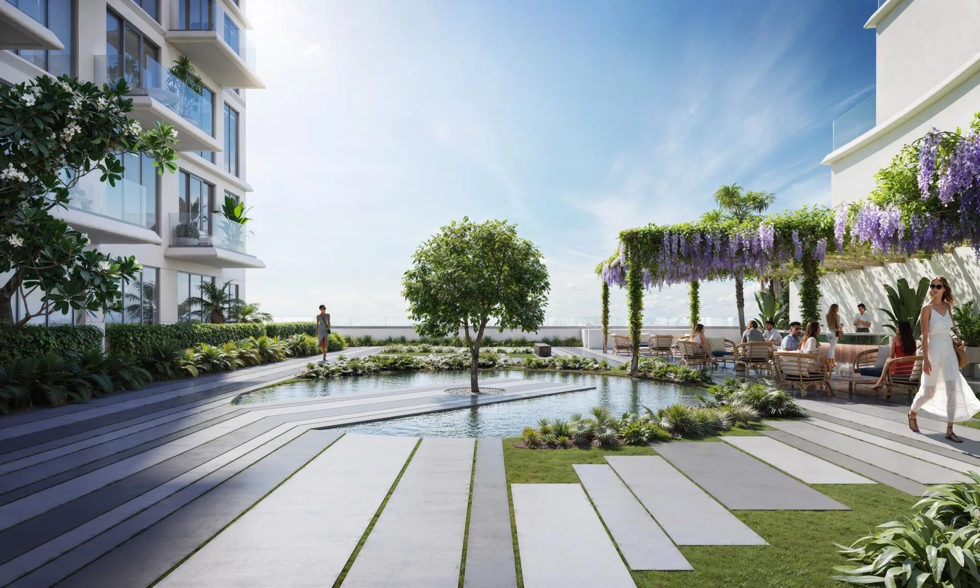 JW Marriott Residences garden инфраструктуру