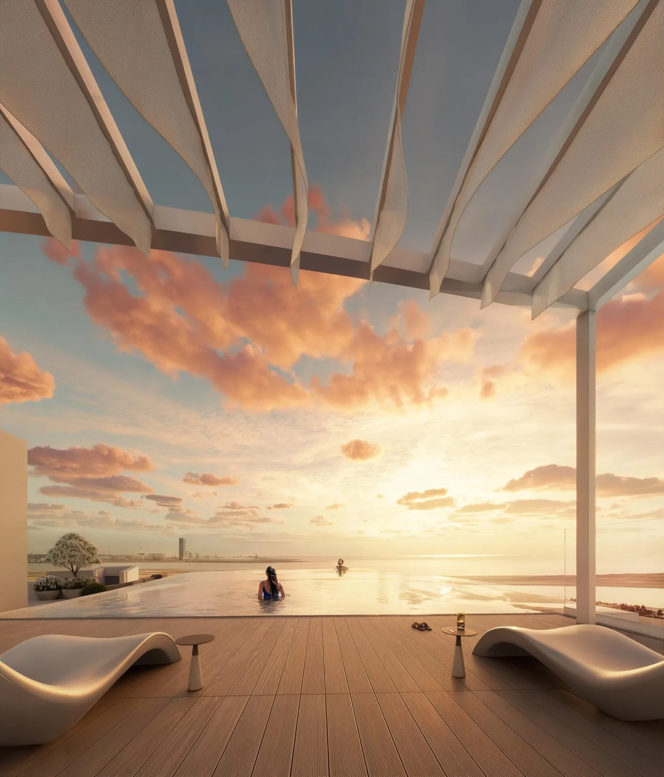 JW Marriott Residences pool deck